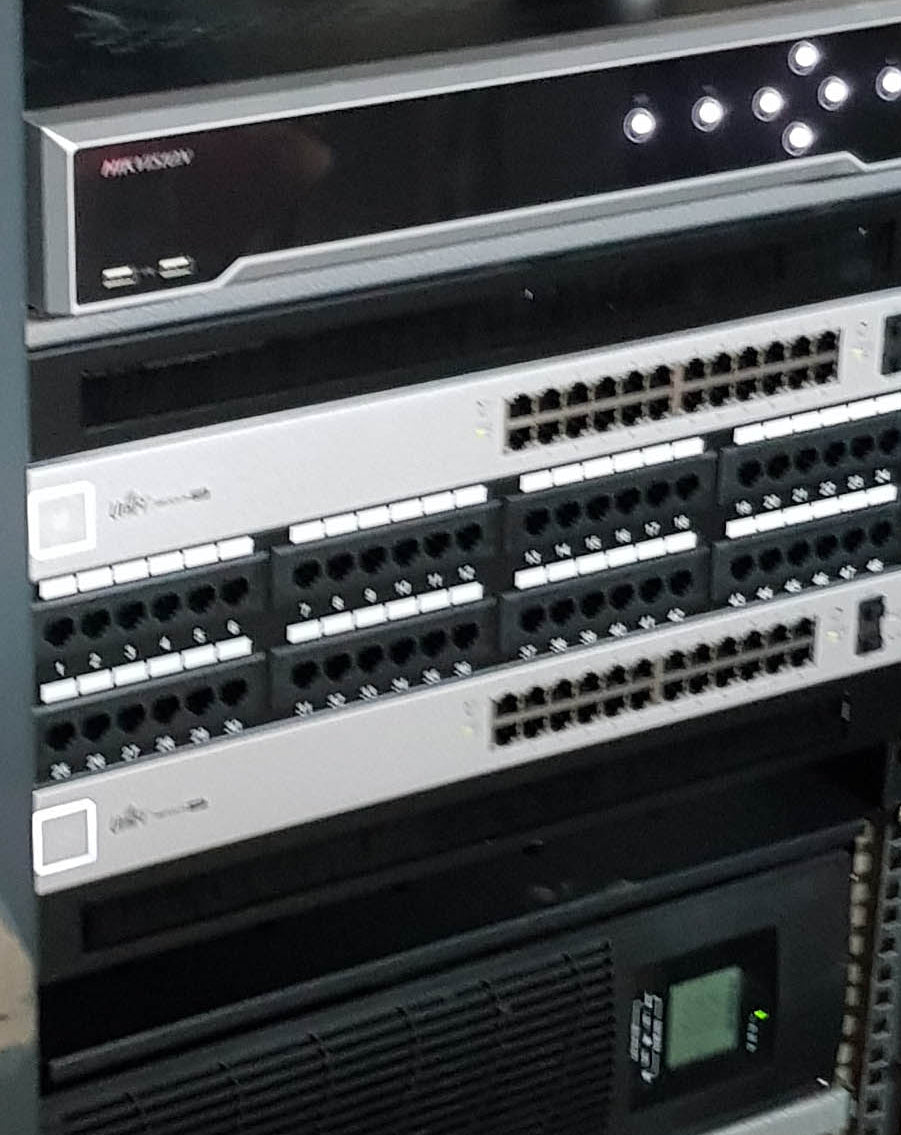 Network and CCTV equipment cabinet installed by Vuetek
